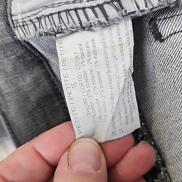 Gloria Vanderbilt Amanda classic rise gray wash denim jeans Size 16P short NEW - Picture 9 of 10